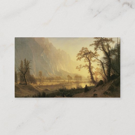 Sunrise, Yosemite Valley door Albert Bierstadt Visitekaartje (Achterkant)