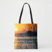 Sunrise Zeeen de dag Quote Tote Bag (Voorkant)