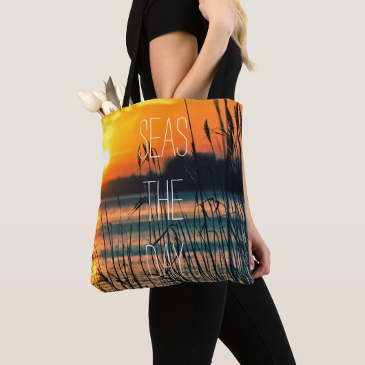 Sunrise Zeeen de dag Quote Tote Bag (Dichtbij)
