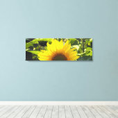Sunrise Zonnebloem Canvas Print (36x12) (Insitu (Houten vloer))