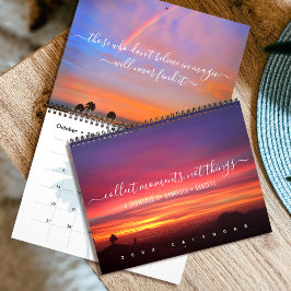 Sunrise Zonsondergangen citeert script kustfotogra Kalender