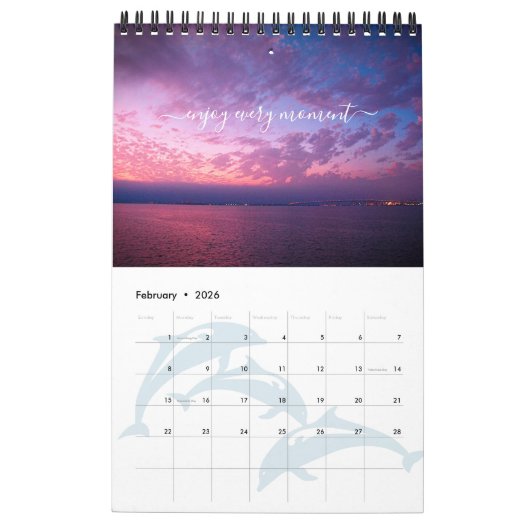 Sunrises Zonsondergangen citeert Landschap Foto's  Kalender (Feb 2026)