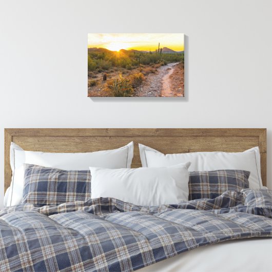 Sunrize Over Arizona Trail Canvas Afdruk (Insitu (Slaapkamer))