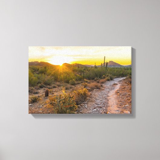 Sunrize Over Arizona Trail Canvas Afdruk (Voorkant)