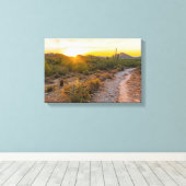 Sunrize Over Arizona Trail Canvas Afdruk (Insitu (Houten vloer))