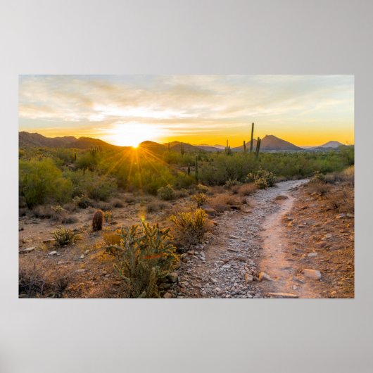 Sunrize Over Arizona Trail Poster (Voorkant)