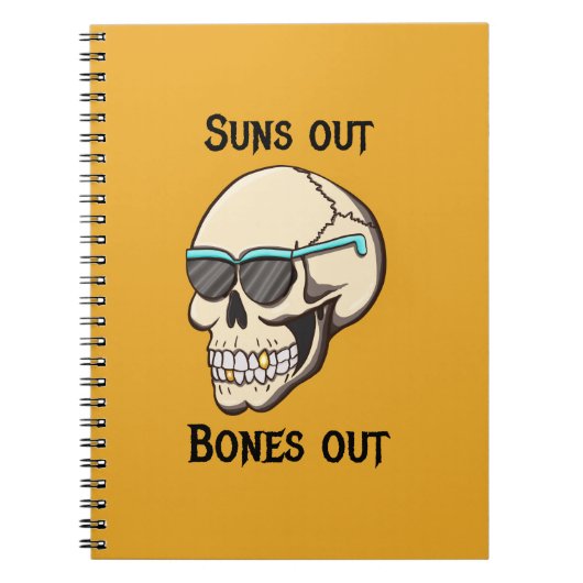Suns Out Bones Out Spiraal Notebook Notitieboek (Voorkant)