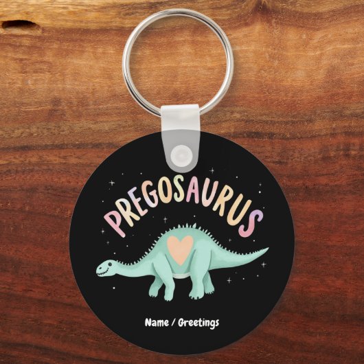 Sun's Out Bumps Out Groovy Pregosaurus Funny Dino Sleutelhanger (Voorkant)