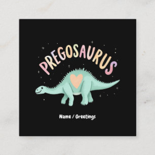 Sun's Out Bumps Out Groovy Pregosaurus Funny Dino Vierkante Visitekaartje