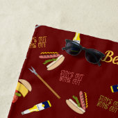 Sun's Out Buns Out Grappige aangepaste naam Cookou Strandlaken (In situ)