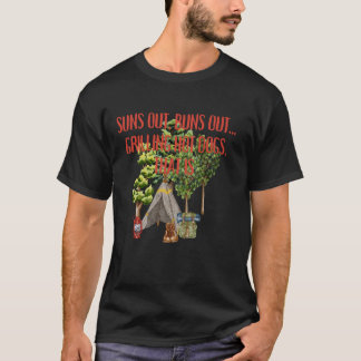Suns Out, Buns Out...Grillen van hotdogs, dat wil T-shirt