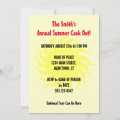Suns Out Buns Out Hot Dog Invite Kaart (Achterkant)