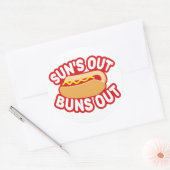 Suns Out Buns Ronde Sticker (Envelop)