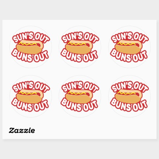 Suns Out Buns Ronde Sticker