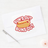 Suns Out Buns Vierkante Sticker (Envelop)