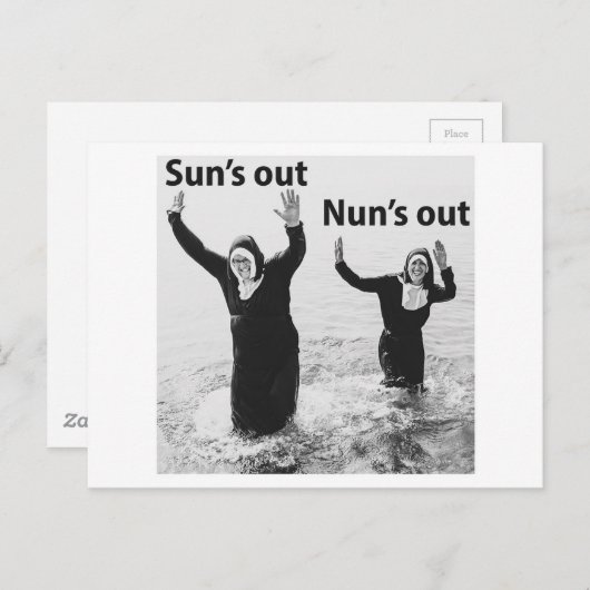 Suns out Nuns uit Briefkaart (Voorkant / Achterkant)