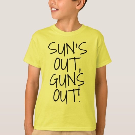 Sun's Out Pistolen, Funny Kinder Boys Muscle Tank (Voorkant)