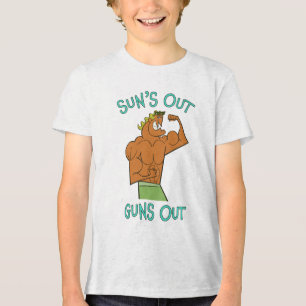 Sun's Out Pistolen Out Quote Retro Cartoon Spier M Tri-Blend Shirt
