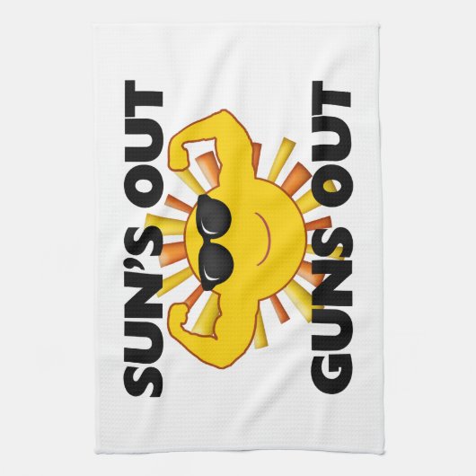 Sun's Out Pistolen Theedoek (Verticaal)