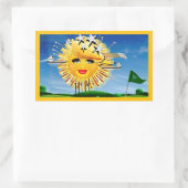 SUNS! SUNSHINE! SUNNY DAY OF GOLF! RECHTHOEKIGE STICKER (Tas)