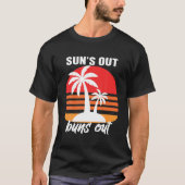 Sun's uit Buns, Palm Tree Summer T - shirts, Retro T-shirt (Voorkant)