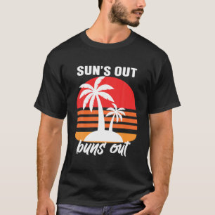 Sun's uit Buns, Palm Tree Summer T - shirts, Retro T-shirt