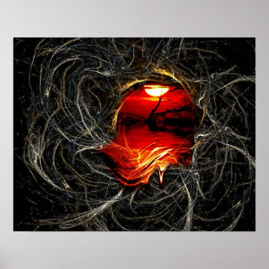 Sunsation Rode Zonsondergang Smelt Poster (Voorkant)