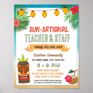 Sunsational Tropische gebeurtenis sjabloon Poster