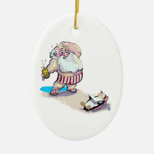 sUnScReEn sAnTa Keramisch Ornament (Voorkant)