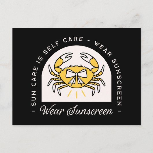 Sunscreen spf sun uv protection reminder quotes briefkaart (Voorkant)