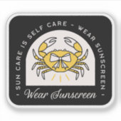 Sunscreen spf sun uv protection reminder quotes sticker (Voorkant)