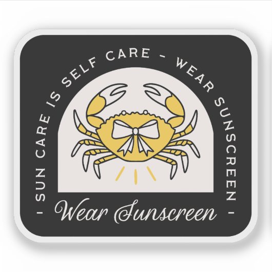 Sunscreen spf sun uv protection reminder quotes sticker (Voorkant)