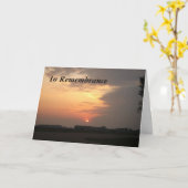 sunset3cardh, In Remembrance Kaart (Gele Bloem)