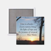 Sunset5 Magneet, Tijd is een genezer - Elke... Magneet (Voorkant / Achterkant)