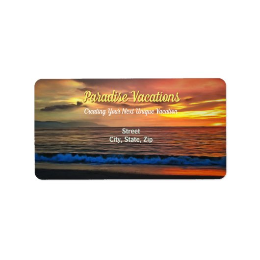 Sunset 1577 Adres Etiket (Voorkant)