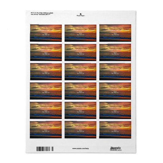 Sunset 1577 Adres Etiket (Full Sheet)