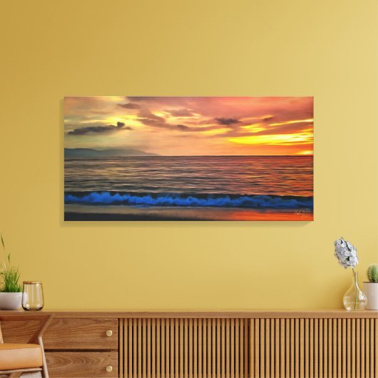 Sunset 1577 Art Canvas Afdruk (Insitu (Woonkamer))