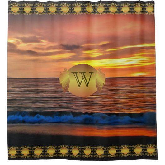 Sunset 1577 douchegordijn (Voorkant)