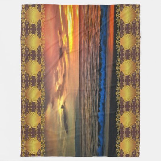 Sunset 1577 fleece deken (Voorkant)