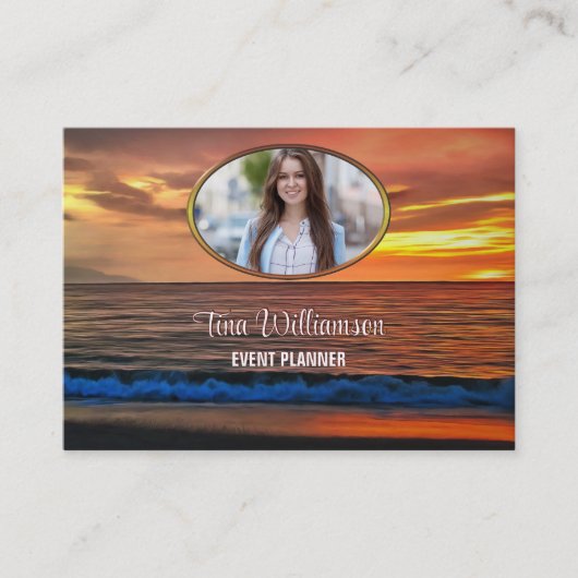 Sunset 1577 QR Code Visitekaartje (Voorkant)