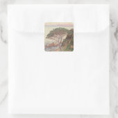 Sunset, 1916 (olie op doek) vierkante sticker (Tas)