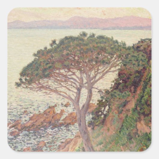 Sunset, 1916 (olie op doek) vierkante sticker (Voorkant)
