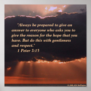 Sunset — 1 Peter 3:15 Poster