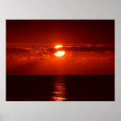 sunset-205717 sunset, cloud, wolken, sky, red, clo poster (Voorkant)