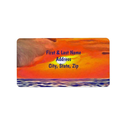Sunset 2443 Adres Etiket (Voorkant)