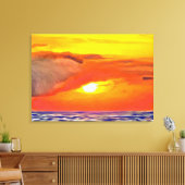 Sunset 2443 Art Canvas Afdruk (Insitu (Woonkamer))