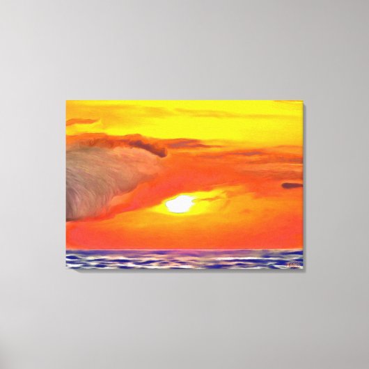 Sunset 2443 Art Canvas Afdruk (Voorkant)