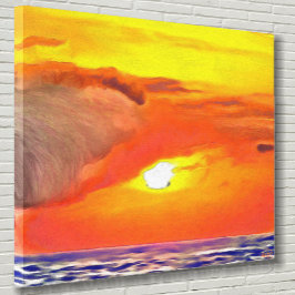 Sunset 2443 Art Canvas Afdruk