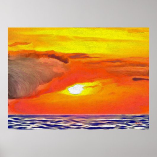 Sunset 2443 Art Print (Voorkant)