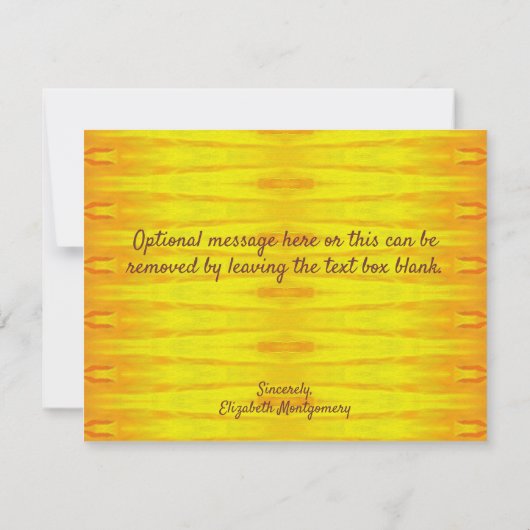 Sunset 2443 bedankkaart (Achterkant)